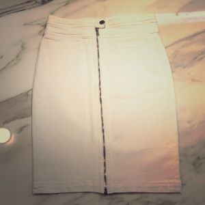 Seven White Denim Pencil Skirt